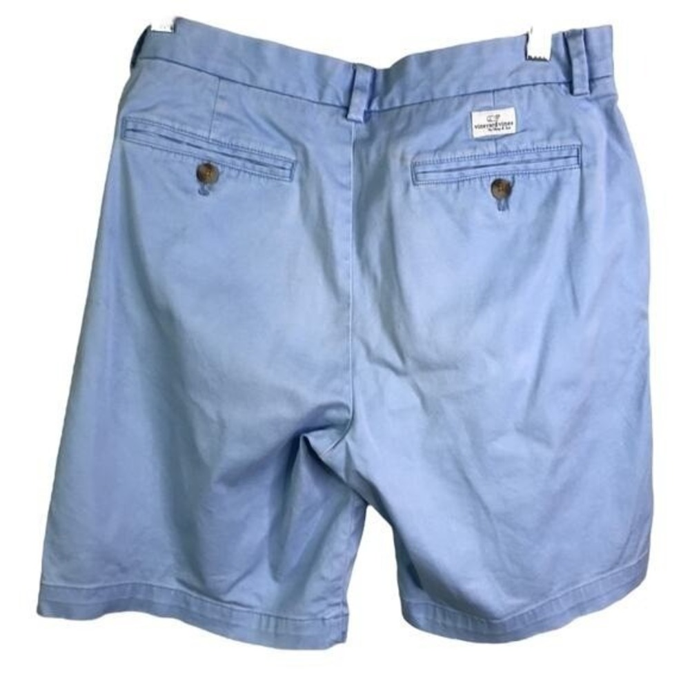 Vineyard Vines Mens Breaker Short Light Blue Cotton Twill Chino 1H0462 Size 32 - Picture 4 of 10